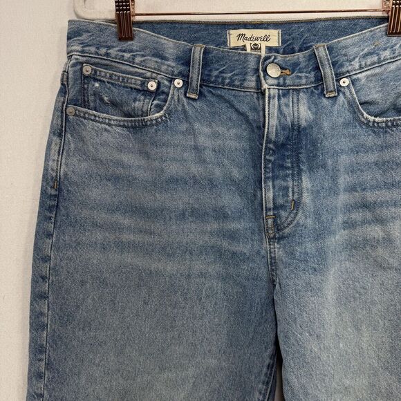 Madewell Jeans Women 29 Low-Slung Straight Leg Blue Denim 100% Cotton Relaxed - Picture 12 of 13